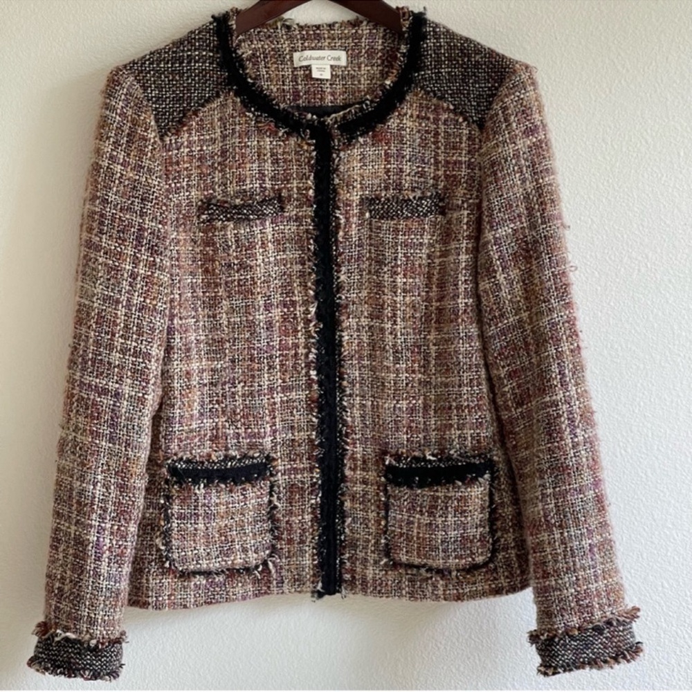 Coldwater Creek Brown Tweed Blazer
